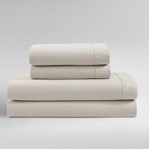 Calvin Klein Queen Bed Sheets, Relaxed Garment Washed Cotton Percale Bedding Set with Matching Pillowcases, Deep Pockets, Oeko-TEX Certified (Washed Percale Light Beige, Queen) Calvin Klein Queen Bed Sheets, Relaxed Garment Washed Cotton Percale Bedding Set with Matching Pillowcases, Deep Pockets, Oeko-TEX Certified (Washed Percale Light Beige, Queen)
