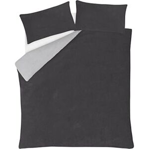 Sleepdown Reversible Teddy Fleece Thermal Warm Cosy Super Soft Duvet Cover Quilt Bedding Set with Pillow Cases King (220cm x 230cm) Grey/Charcoal, 5056242826569 Sleepdown Reversible Teddy Fleece Thermal Warm Cosy Super Soft Duvet Cover Quilt Bedding Set with Pillow Cases King (220cm x 230cm) Grey/Charcoal, 5056242826569