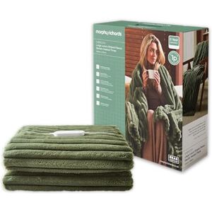 Morphy Richards EverCosy Luxury Striped Fleece Electric Heated Throw, 200x180cm, 9 Heat Settings, Detachable, Teddy and Flannel Fleece, Overheat Protection, Auto Shut Off, 610104 Morphy Richards EverCosy Luxury Striped Fleece Electric Heated Throw, 200x180cm, 9 Heat Settings, Detachable, Teddy and Flannel Fleece, Overheat Protection, Auto Shut Off, 610104