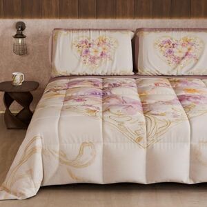 PETTI Artigiani Italiani Winter Quilt, Double Sided Double Duvet Plain and Digital Print, Shabby 04 320, 100% Microfibre, Made in Italy PETTI Artigiani Italiani Winter Quilt, Double Sided Double Duvet Plain and Digital Print, Shabby 04 320, 100% Microfibre, Made in Italy