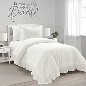 Lush Decor Reyna Ruffle 100% Cotton Duvet Cover Set 2 Piece Cozy Ruffled Bedding Set Timeless Elegance and Comfort For Teen or Dorm Room- Twin XL, White Lush Decor Reyna Ruffle 100% Cotton Duvet Cover Set 2 Piece Cozy Ruffled Bedding Set Timeless Elegance and Comfort For Teen or Dorm Room- Twin XL, White