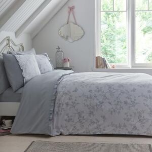 Appletree Dreams & Drapes Grey Floral Butterfly Duvet Cover Double (200x200cm) + 1 Pillowcase – Vintage Ruffle Bedding with Polka Dots – Frilly Shabby Chic Bed Set – Soft Cotton Feel Bedroom Decor Appletree Dreams & Drapes Grey Floral Butterfly Duvet Cover Double (200x200cm) + 1 Pillowcase – Vintage Ruffle Bedding with Polka Dots – Frilly Shabby Chic Bed Set – Soft Cotton Feel Bedroom Decor