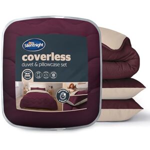 Silentnight Coverless Seersucker Duvet & Pillowcase Set Soft Stylish 10.5 Tog Two Reversible Colours Bed Quilt All Year Round Comfort No Cover Needed Berry & Cream, King Silentnight Coverless Seersucker Duvet & Pillowcase Set Soft Stylish 10.5 Tog Two Reversible Colours Bed Quilt All Year Round Comfort No Cover Needed Berry & Cream, King