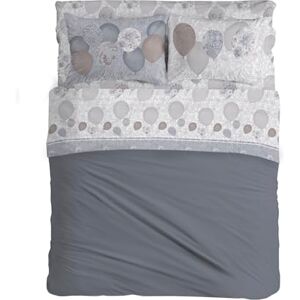PENSIERI DELICATI Double Bed Sheet Set, 100% Cotton, 180 x 200 cm, Includes Bottom, Top Sheet and 2 Pillowcases, Made in Italy, Beige Balloons Pattern, Queen-size bed (SAVOLTEX.MATR.PALLONCINI.BEIGE) PENSIERI DELICATI Double Bed Sheet Set, 100% Cotton, 180 x 200 cm, Includes Bottom, Top Sheet and 2 Pillowcases, Made in Italy, Beige Balloons Pattern, Queen-size bed (SAVOLTEX.MATR.PALLONCINI.BEIGE)