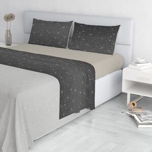 Italian Bed Linen Fashion Bed Sheet Set, Made in Italy, Soft Microfibre Bed Set, Fitted Sheet, Top Sheet 240 x 270 cm and Pillowcase with Inner Flap, Double, Grey Stars Italian Bed Linen Fashion Bed Sheet Set, Made in Italy, Soft Microfibre Bed Set, Fitted Sheet, Top Sheet 240 x 270 cm and Pillowcase with Inner Flap, Double, Grey Stars