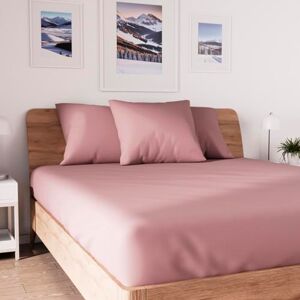 Soleil d'ocre , Jersey Fitted Sheet, Cotton, Pink, 160x200cm Soleil d'ocre , Jersey Fitted Sheet, Cotton, Pink, 160x200cm