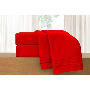 Elegant Comfort Luxury 4-Piece Bed Sheet Set Luxury Bedding 1500 Premium Hotel Quality Microfiber, Wrinkle Resistant Cool & Breathable, Easy Elastic Fitted, Full, Red Elegant Comfort Luxury 4-Piece Bed Sheet Set Luxury Bedding 1500 Premium Hotel Quality Microfiber, Wrinkle Resistant Cool & Breathable, Easy Elastic Fitted, Full, Red