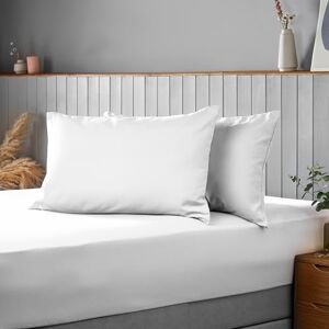 Silentnight Supersoft Pillowcase Pair Cosy & Comfortable Delicate Smooth Touch Easy Care Microfibre Stylish & Modern Bed Pillow Case Protector 2 Pack, Retain Shape & Colour, White Silentnight Supersoft Pillowcase Pair Cosy & Comfortable Delicate Smooth Touch Easy Care Microfibre Stylish & Modern Bed Pillow Case Protector 2 Pack, Retain Shape & Colour, White