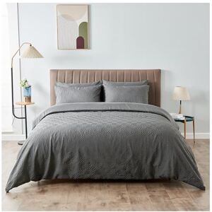 GC GAVENO CAVAILIA Embossed 3D Duvet Cover Microfiber Bedding Set Double Bed Charcoal GC GAVENO CAVAILIA Embossed 3D Duvet Cover Microfiber Bedding Set Double Bed Charcoal