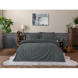 Nuit Des RĂªves Anthracite Satin Duvet Cover Set - Bedding Set Nuit Des RĂªves Anthracite Satin Duvet Cover Set - Bedding Set