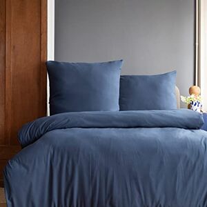 Komfortec Premium Bed Linen 200 x 200 cm with 2 Pillowcases 80 x 80 cm Brushed Microfibre Set Dark Blue Komfortec Premium Bed Linen 200 x 200 cm with 2 Pillowcases 80 x 80 cm Brushed Microfibre Set Dark Blue