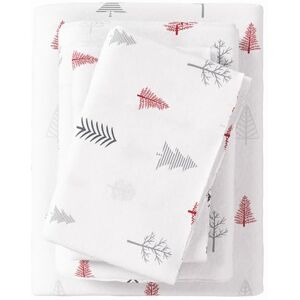 Great Bay Home 4 Piece 100% Turkish Cotton Queen Holiday Flannel Sheet Set Cotton Christmas Bedding Sheets & Pillowcases Warm, Double-Brushed Bed Sheets (Queen, Winter Trees Red) Great Bay Home 4 Piece 100% Turkish Cotton Queen Holiday Flannel Sheet Set Cotton Christmas Bedding Sheets & Pillowcases Warm, Double-Brushed Bed Sheets (Queen, Winter Trees Red)