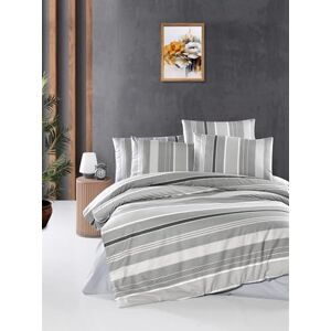 Nuit Des RĂªves Ranforce Duvet Cover Set - Grey & White Bedding Nuit Des RĂªves Ranforce Duvet Cover Set - Grey & White Bedding