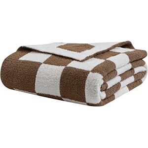 bearberry Fuzzy Checkerboard Grid Throw Blanket Soft Cozy Warm Microfiber All Season Blanket Decor for Couch Sofa Bed Travel Home (Mocha, 50''x60'') bearberry Fuzzy Checkerboard Grid Throw Blanket Soft Cozy Warm Microfiber All Season Blanket Decor for Couch Sofa Bed Travel Home (Mocha, 50''x60'')