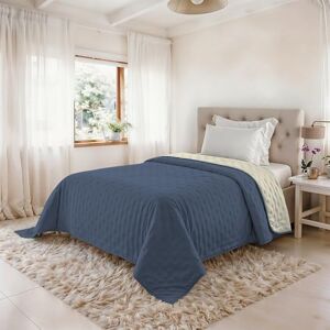 Italian Bed Linen Summer Quilt Water Washed Microfibre Duvet Quilt and 100 g Filling Single 160 x 250 cm Blue/Sabbia Italian Bed Linen Summer Quilt Water Washed Microfibre Duvet Quilt and 100 g Filling Single 160 x 250 cm Blue/Sabbia