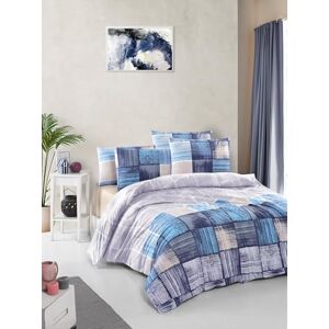 Nuit Des Rêves Ranforce Single XXL Quilt Cover Set (155 x 220 cm), 100% Cotton, Blue & Beige, Machine Washable, 145 Thread Count, Button Closure, Stylish & Comfortable Bedding Nuit Des Rêves Ranforce Single XXL Quilt Cover Set (155 x 220 cm), 100% Cotton, Blue & Beige, Machine Washable, 145 Thread Count, Button Closure, Stylish & Comfortable Bedding