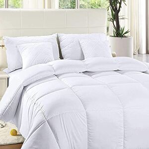 ComfyWell Super King Duvet – Plain Quilt Comforter Bedspreads, Coverlets & Sets, 2 Pillowcases Warm and Anti Allergy All Season Coverless Duvet, Throws For Bed.(Super King (220x260cm), White) ComfyWell Super King Duvet – Plain Quilt Comforter Bedspreads, Coverlets & Sets, 2 Pillowcases Warm and Anti Allergy All Season Coverless Duvet, Throws For Bed.(Super King (220x260cm), White)