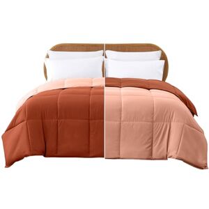 Modern Threads Down Alternative Microfiber Quilted Reversible Comforter & Duvet Insert Soft, Comfortable Alternative to Goose Down Bedding for All Seasons Rust/Clay Twin Modern Threads Down Alternative Microfiber Quilted Reversible Comforter & Duvet Insert Soft, Comfortable Alternative to Goose Down Bedding for All Seasons Rust/Clay Twin