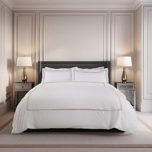 Emma Barclay Mayfair - Embroidered Duvet Set with Oxford Pillowcase in Taupe - Double Bed Emma Barclay Mayfair - Embroidered Duvet Set with Oxford Pillowcase in Taupe - Double Bed