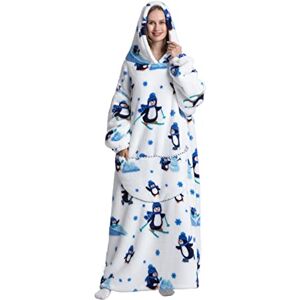 Everglamour Hooded Blanket Adult Sized Costumes, Blue Everglamour Hooded Blanket Adult Sized Costumes, Blue