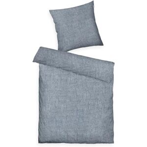 TOM TAILOR Melange Bed Linen 80 x 80 cm + 135 x 200 cm, 40% Cotton, 25% Viscose, 35% Polyester, with High Hem and Branded Zipper, WOVEN Melange Blue (Soft Navy) TOM TAILOR Melange Bed Linen 80 x 80 cm + 135 x 200 cm, 40% Cotton, 25% Viscose, 35% Polyester, with High Hem and Branded Zipper, WOVEN Melange Blue (Soft Navy)