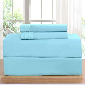 Elegant Comfort Luxurious Bed Sheets Set on Amazon 1500 Thread Count Wrinkle,Fade and Stain Resistant 4-Piece Bed Sheet Set, Deep Pocket, King Aqua Blue Elegant Comfort Luxurious Bed Sheets Set on Amazon 1500 Thread Count Wrinkle,Fade and Stain Resistant 4-Piece Bed Sheet Set, Deep Pocket, King Aqua Blue
