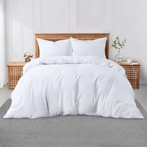 GC GAVENO CAVAILIA Plain Dyed King Size Duvet Cover – Super Soft Breathable Polycotton Bedding Set, Easy-Care Washable Quilt & Comforter Cover White GC GAVENO CAVAILIA Plain Dyed King Size Duvet Cover – Super Soft Breathable Polycotton Bedding Set, Easy-Care Washable Quilt & Comforter Cover White