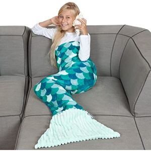 Kanguru Mermaid Tail Blanket, Fluffy Fleece Blanket The Little Mermaid Blanket Blanket Sofa or Sleeping Bag Children Size 135cm Long for Women Gift Birthday Gifts Mermaid Gadgets Kanguru Mermaid Tail Blanket, Fluffy Fleece Blanket The Little Mermaid Blanket Blanket Sofa or Sleeping Bag Children Size 135cm Long for Women Gift Birthday Gifts Mermaid Gadgets