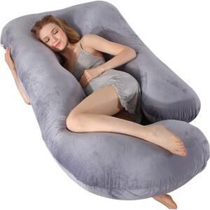 HychYAYA 60 Inch Full Body Pregnancy Pillows for Sleeping Cooling Pregnancy Pillow,U Shaped Pregnancy Body Pillow,Maternity Pillows for Pregnant Women with Removable Washable Velvet Cover.(Grey) HychYAYA 60 Inch Full Body Pregnancy Pillows for Sleeping Cooling Pregnancy Pillow,U Shaped Pregnancy Body Pillow,Maternity Pillows for Pregnant Women with Removable Washable Velvet Cover.(Grey)