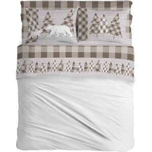 PENSIERI DELICATI Double Bed Set, Flannel, 100% Warm and Soft Cotton, Double 180 x 200 cm, Includes Bottom Sheet, Top Sheet and 2 Pillowcases, Made in Italy, Canada Beige PENSIERI DELICATI Double Bed Set, Flannel, 100% Warm and Soft Cotton, Double 180 x 200 cm, Includes Bottom Sheet, Top Sheet and 2 Pillowcases, Made in Italy, Canada Beige