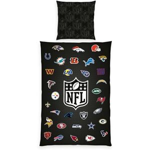 Herding NFL Team Bed Linen, Pillowcase Approx. 80 x 80 cm, Duvet Cover Approx. 135 x 200 cm, with Branded Zip, 100% Cotton/Renforcé Herding NFL Team Bed Linen, Pillowcase Approx. 80 x 80 cm, Duvet Cover Approx. 135 x 200 cm, with Branded Zip, 100% Cotton/Renforcé