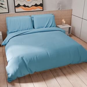 PETTI Artigiani Italiani Single Duvet Cover Set 150 x 200 cm (1 Pillow Case 50 x 80 cm Included), Soft Microfibre Duvet Cover Set, Plain Blue PETTI Artigiani Italiani Single Duvet Cover Set 150 x 200 cm (1 Pillow Case 50 x 80 cm Included), Soft Microfibre Duvet Cover Set, Plain Blue