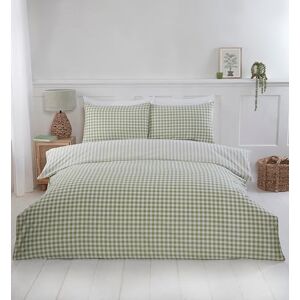 Rapport Home King Duvet Cover Set Green Checkered Polycotton Bedding with 2 Pillowcases Soft & Durable Gingham Design for Bedroom (220 x 230cm) Rapport Home King Duvet Cover Set Green Checkered Polycotton Bedding with 2 Pillowcases Soft & Durable Gingham Design for Bedroom (220 x 230cm)