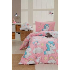 H&M Pink/White/Blue Cotton-Polyester Quilt Cover Set - Quilt Cover Set H&M Pink/White/Blue Cotton-Polyester Quilt Cover Set - Quilt Cover Set