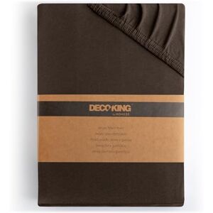 DecoKing Fitted Sheet Super Emperor 100% Combed Cotton Soft Jersey Bed Sheet 200x220-220x240 cm Brown Amber DecoKing Fitted Sheet Super Emperor 100% Combed Cotton Soft Jersey Bed Sheet 200x220-220x240 cm Brown Amber