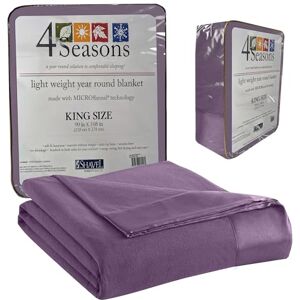Thermee Micro Flannel King-Size Blanket, Lightweight All Seasons Cozy Blanket, Throw Blankets for Home and Living Room, Soft Blanket for Couch, Machine Wash & Dry, No Pilling, Comfy Blanket Purple Thermee Micro Flannel King-Size Blanket, Lightweight All Seasons Cozy Blanket, Throw Blankets for Home and Living Room, Soft Blanket for Couch, Machine Wash & Dry, No Pilling, Comfy Blanket Purple