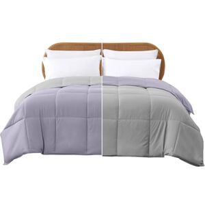 Modern Threads Amrapur Overseas Down Alternative Microfiber Quilted Reversible Comforter & Duvet Insert Soft, Comfortable Alternative To Goose Down Bedding For All Seasons Amethyst/Silver King Modern Threads Amrapur Overseas Down Alternative Microfiber Quilted Reversible Comforter & Duvet Insert Soft, Comfortable Alternative To Goose Down Bedding For All Seasons Amethyst/Silver King