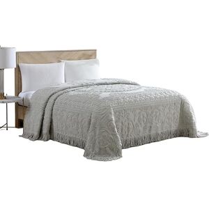 Beatrice Home Fashions Medallion Chenille Bedspread - Full - Gray Beatrice Home Fashions Medallion Chenille Bedspread - Full - Gray