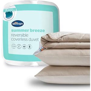 Silentnight Summer Breeze Coverless Duvet Seersucker 2.5 Tog Summer Lightweight Double Duvet Quilt Reversible Includes Matching Pillowcase Machine Washable Cream Taupe Double Silentnight Summer Breeze Coverless Duvet Seersucker 2.5 Tog Summer Lightweight Double Duvet Quilt Reversible Includes Matching Pillowcase Machine Washable Cream Taupe Double