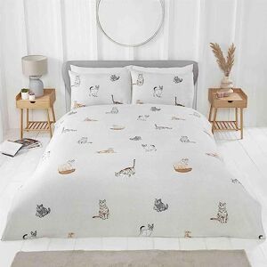 Rapport Home Cats Bedding Set Purrfect Microfibre 180TC Reversible Single Grey Duvet Cover Set Rapport Home Cats Bedding Set Purrfect Microfibre 180TC Reversible Single Grey Duvet Cover Set