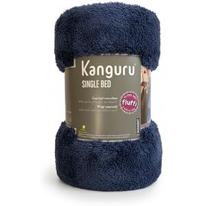 Kanguru Fluffi Midnight Fleece Sofa Throw Blanket Fur Effect – Fluffy Microfiber Solid Blankets for Bed and Couch Single, Blue, 130x230cm Kanguru Fluffi Midnight Fleece Sofa Throw Blanket Fur Effect – Fluffy Microfiber Solid Blankets for Bed and Couch Single, Blue, 130x230cm