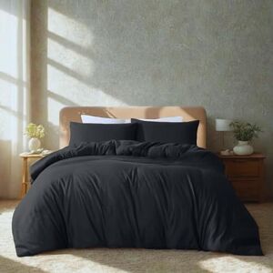 Komfortec Premium Bed Linen 240 x 220 cm with 2 Pillowcases 40 x 80 cm Brushed Microfibre Anthracite Komfortec Premium Bed Linen 240 x 220 cm with 2 Pillowcases 40 x 80 cm Brushed Microfibre Anthracite