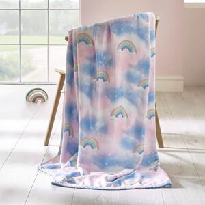 Catherine Lansfield Candy Unicorn Cosy Fleece 130x170cm Blanket Throw Pink Catherine Lansfield Candy Unicorn Cosy Fleece 130x170cm Blanket Throw Pink