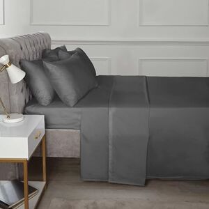 Rapport Home 16" Deep Flat Sheet 180TC Percale Sheet (Charcoal, Double) Rapport Home 16" Deep Flat Sheet 180TC Percale Sheet (Charcoal, Double)