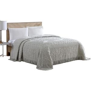 Beatrice Home Fashions Medallion Chenille Bedspread, Queen, Gray Beatrice Home Fashions Medallion Chenille Bedspread, Queen, Gray
