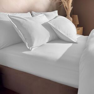 Silentnight Washed Cotton Rich Fitted Sheet Soft Stylish Linen-Look Comfortable Bottom Sheet Deep Fit with Elasticated Corners Breathable Fabric Machine Washable, Double Bed Mattress, White Silentnight Washed Cotton Rich Fitted Sheet Soft Stylish Linen-Look Comfortable Bottom Sheet Deep Fit with Elasticated Corners Breathable Fabric Machine Washable, Double Bed Mattress, White
