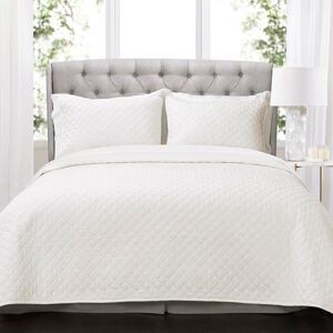 Lush Decor Ava quilt - Cotton, White, King Lush Decor Ava quilt - Cotton, White, King