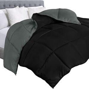 Utopia Bedding Down Alternative Reversible Comforter All Season Duvet Insert Microfiber Box Stitched 3D Hollow Siliconized Comforter Queen Black/Grey Utopia Bedding Down Alternative Reversible Comforter All Season Duvet Insert Microfiber Box Stitched 3D Hollow Siliconized Comforter Queen Black/Grey