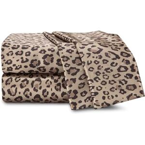 MARTEX Seduction Satin Solid Sheet Set, Twin, Leopard MARTEX Seduction Satin Solid Sheet Set, Twin, Leopard