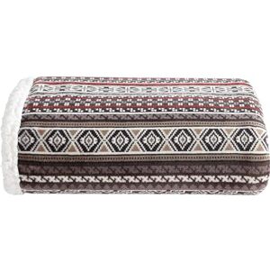 Eddie Bauer Ultra-Plush Collection Throw Blanket-Reversible Sherpa Fleece Cover, Soft & Cozy, Perfect for Bed or Couch, Sycamore Red/Charcoal/White Eddie Bauer Ultra-Plush Collection Throw Blanket-Reversible Sherpa Fleece Cover, Soft & Cozy, Perfect for Bed or Couch, Sycamore Red/Charcoal/White